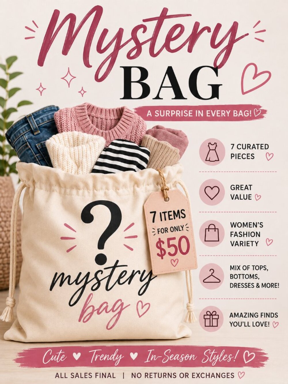 Mystery Bag Womens Clothing Size M-L